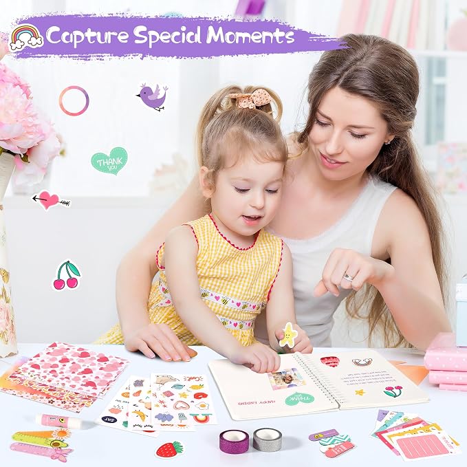 Kit de Diario DIY para Niñas, 74 Piezas, Multicolor miniatura 5