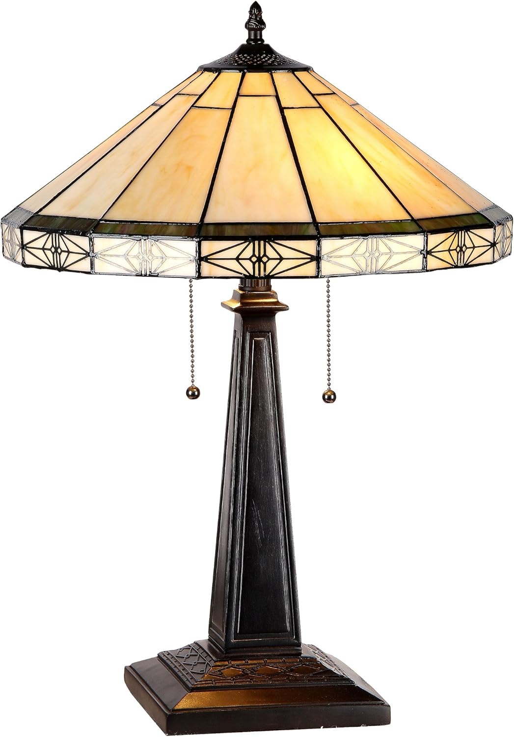 Tiffany-Style 2 Light Mission Table Lamp 16" Shade