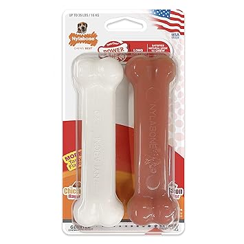 Nylabone Power Chew DuraChew Bone Dog Chew Toy, Twin Pack, Medium