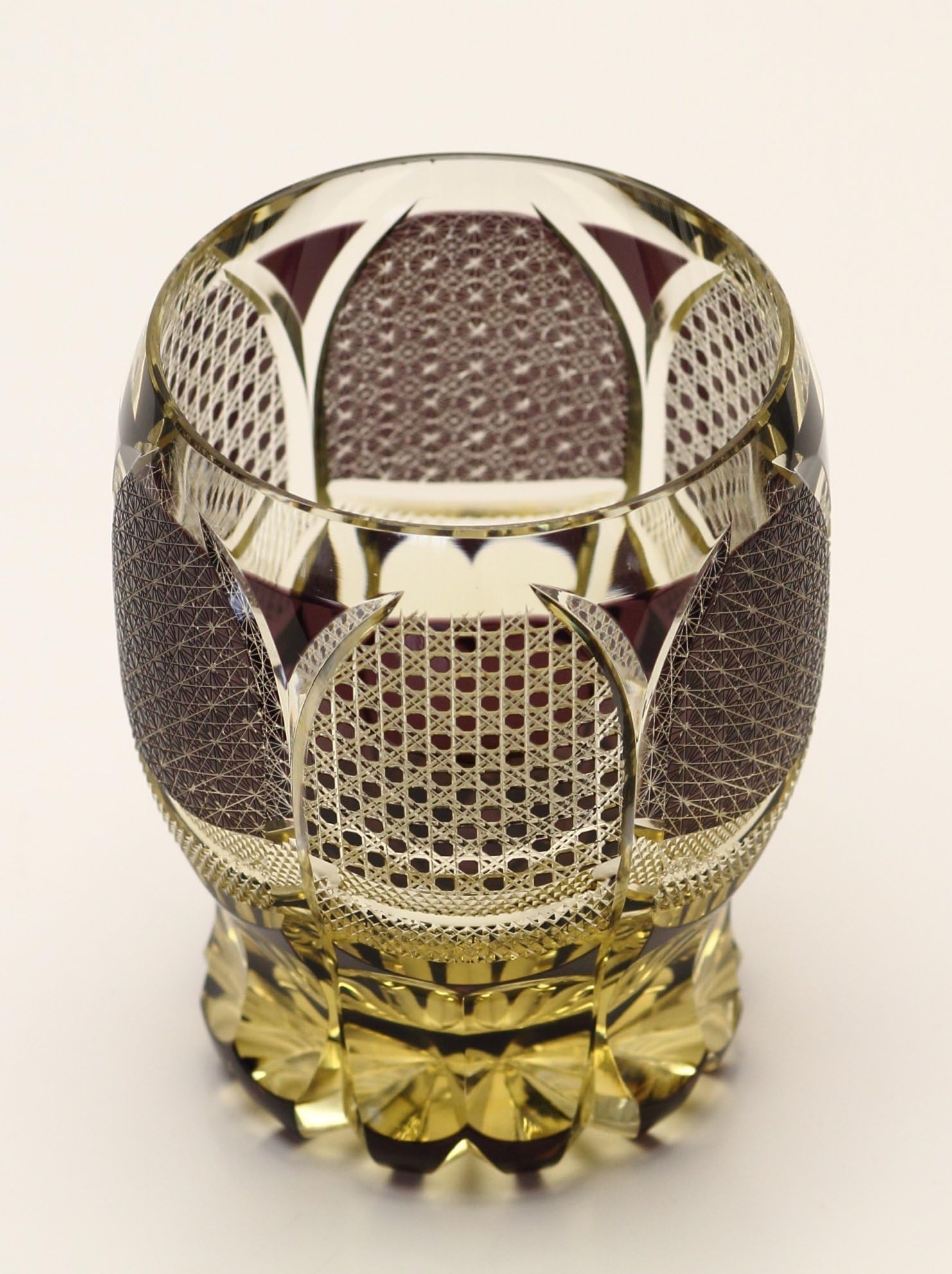 Edo Kiriko Old Fashioned Glass (Rock Glass): Dark Blue