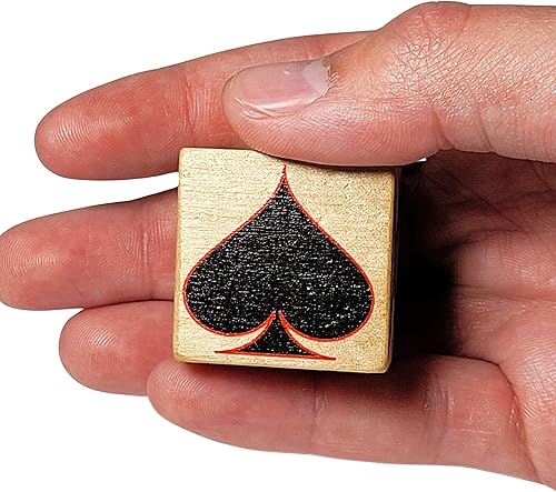 Miniatura 2 de Newt's Playing Cards Juego de 2 marcadores Trump de madera natural, indica qué traje es Trump para juegos de cartas como Pinochle, Bridge, Euchre,