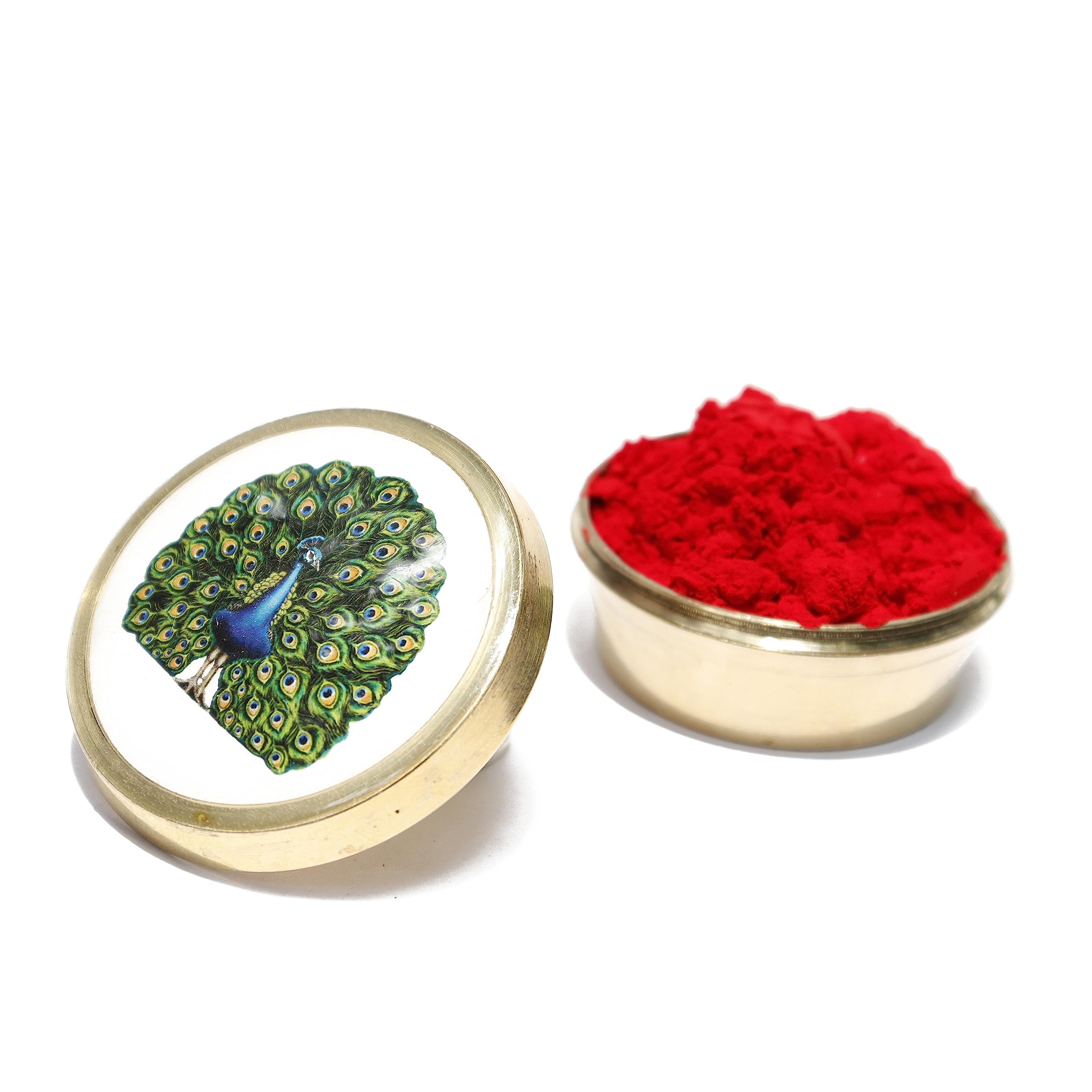 KUVI Brass Kumkum Box Sindoor Dani Dabbi Bharni for Women Kumkum Pot for gifting and home Pooja Storage (Pack of 1) (Design 4) (B0C9X5NDK3) Amazon Price History, Amazon Price Tracker