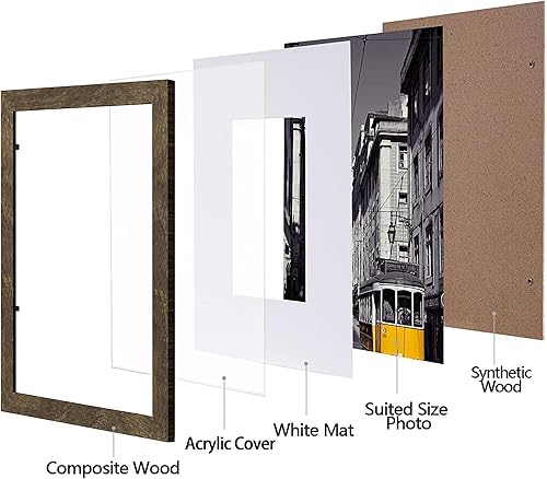 Vista 113 de eletecpro Juego de 10 marcos de fotos de 8 x 10 pulgadas, collage de fotos, decoración de pared, fotos de 5 x 7 con paspartú o de 8 x 10 pulgadas