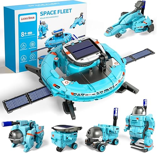 Miniatura 6 de Lucky Doug Proyectos STEM para Niños de 8-12 12-16, Kits de Ciencia de Construcción 6 en 1 para Kits de Robot Solar Juguetes del Espacio Regalos de
