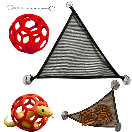Snake Enrichment Toys Ball with Hammock, Jungle Gym Ball With