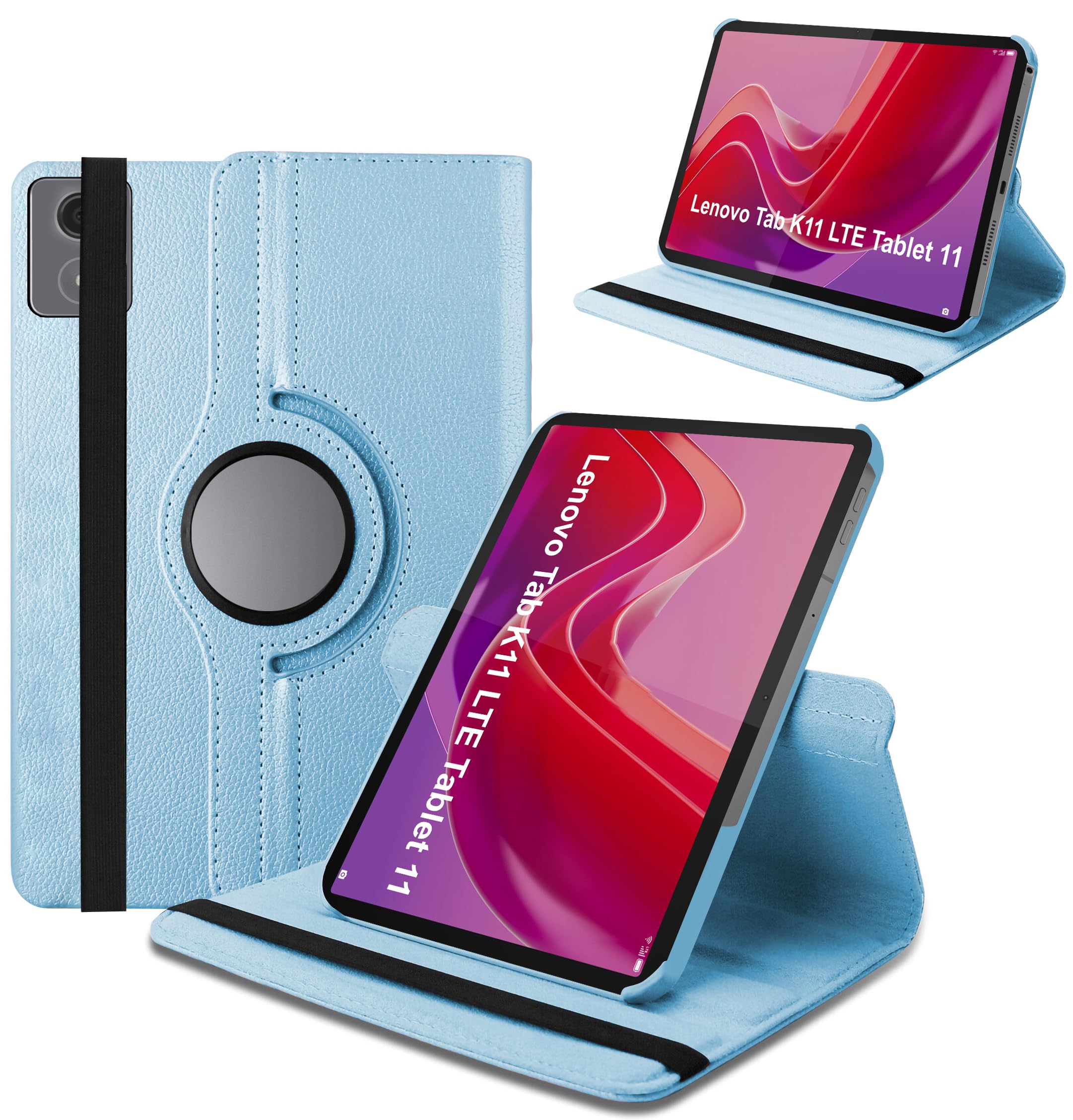 TGK 360 Rotatable Smart Flip Case Cover for Lenovo Tab K11 11 Inch (Sky Blue)-image-40