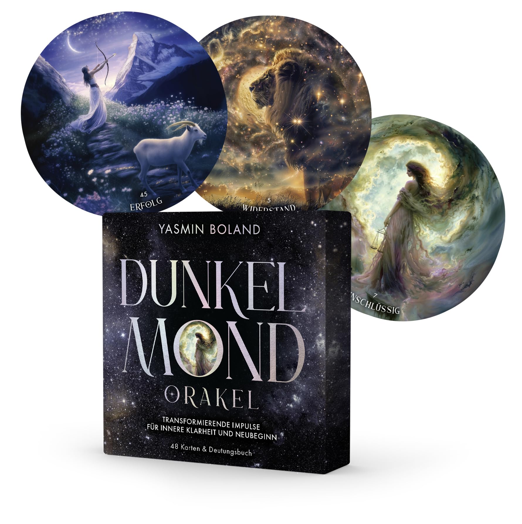 Das Dunkelmond-Orakel: Transformierende Impulse für innere Klarheit und Neubeginn - 48 runde, illustrierte Mondenergie-Karten mit Deutungsbuch von der Star-Astrologin und Moonology-Autorin