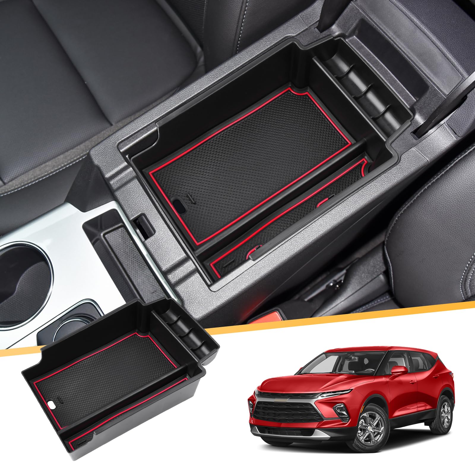 LFOTPP Che v y Blazer Armrest Center Console Organizer Tray for 2019 2020 2021 2022 2023 Blazer RS 2LT 3LT and Premier Accessories Storage Box