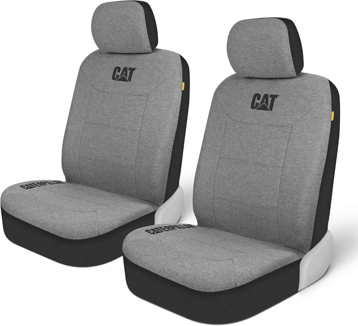 CozyBlend Car Seat Covers, Gray Heather - Premium Jersey Fabric Seat Covers for Cars Trucks SUV, Breathable Cotton Car Seat Covers Front Seats Only, Universal Fit Automotive Interior Covers