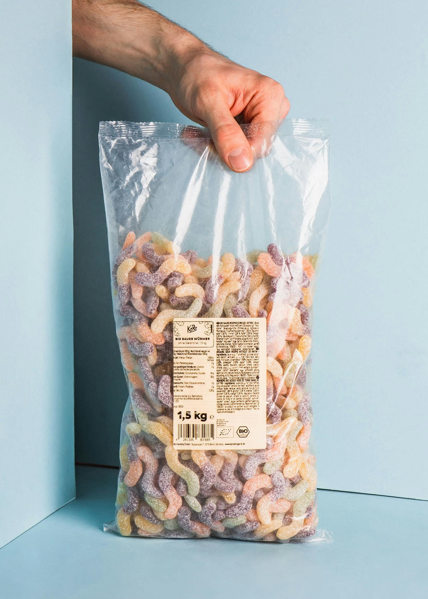 KoRo - Bio Saure Würmer ohne Gelatine 1,5 kg