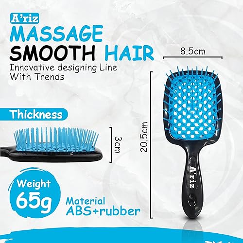 Miniatura 2 de A'riz Cepillo desenredante y peine  Sin dolor, cepillo sin enredos para cabello rizado, liso, húmedo o seco  Deslizamiento suave para mujeres,