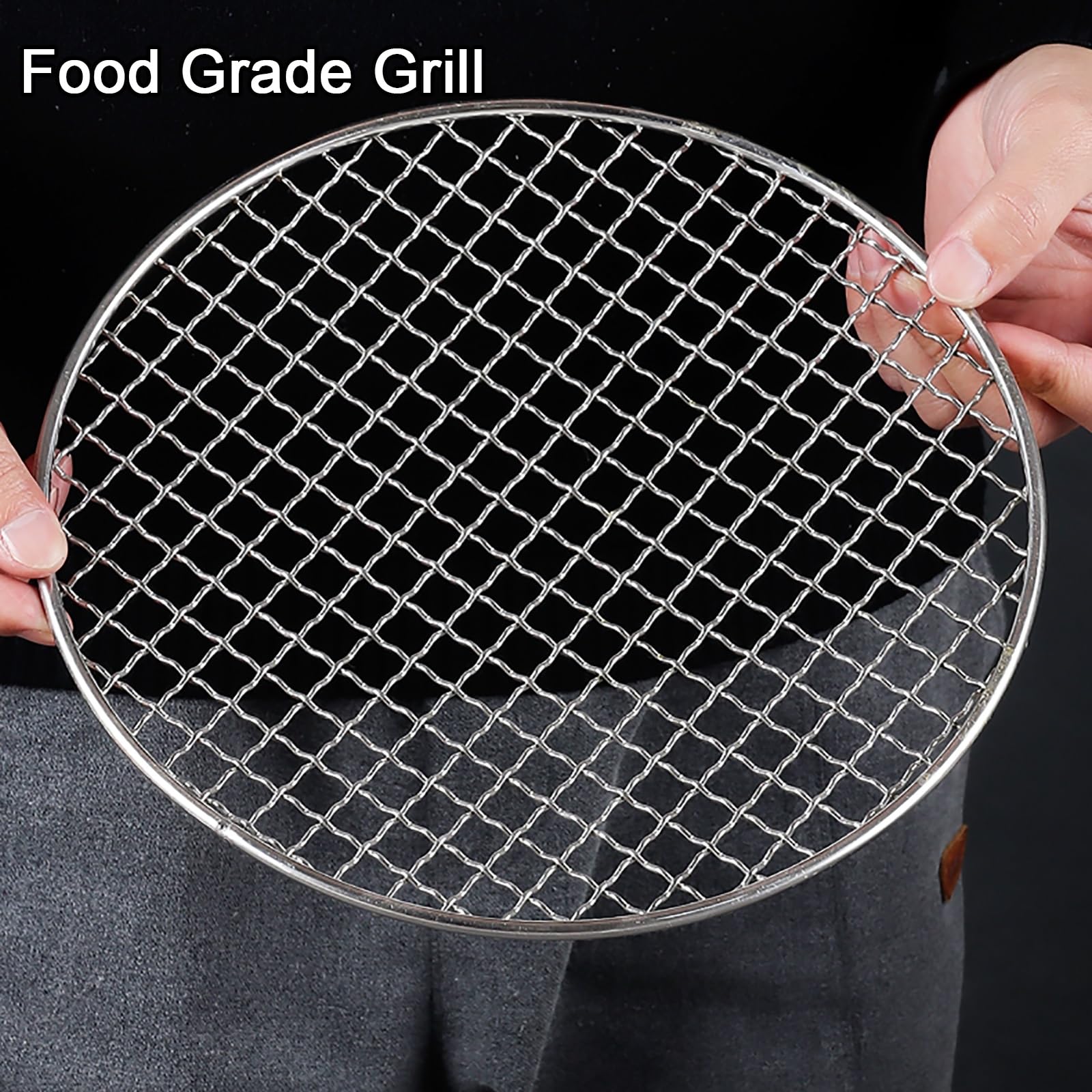 Przenośny grill węglowy - średni piec kempingowy z wyjmowanym grillem, unikalna tekstura powierzchni do gotowania na świeżym powietrzu i pikników(czerwony) - idealny dla entuzjastów