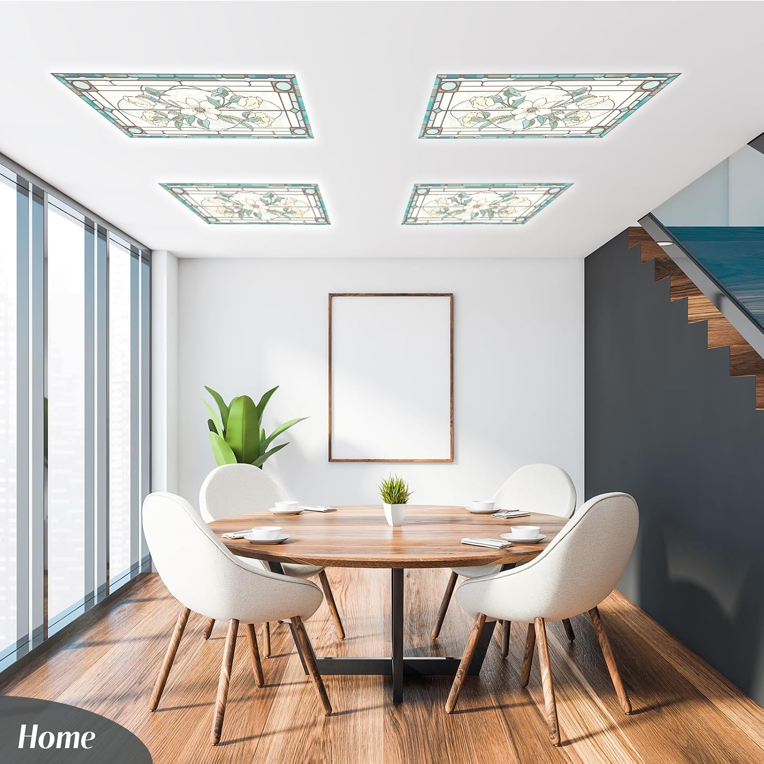 Glooglitter 4 Pcs Retro Floral Fluorescent Light Covers for Ceiling Lights image 5