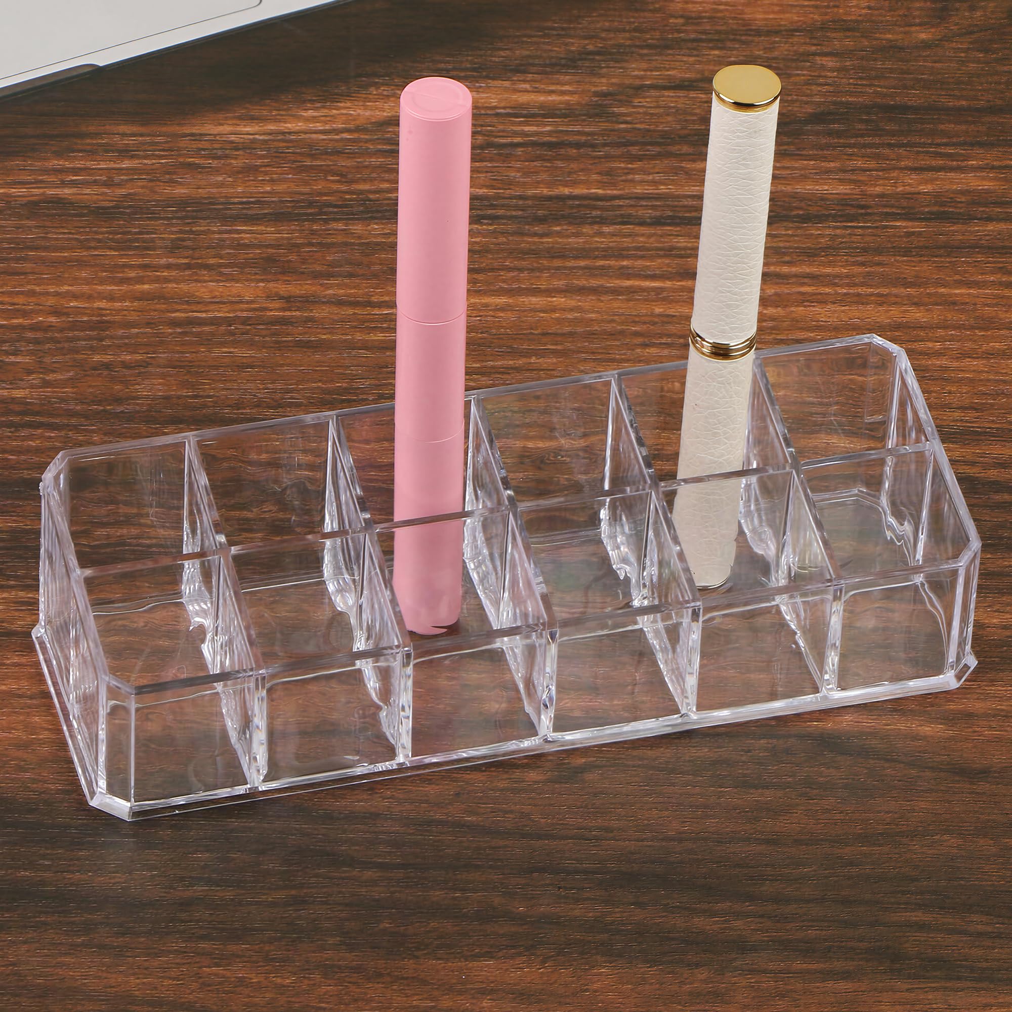 Lipstick Organizer Portable 18 Slots Mini Cabinets Drawer Jewelry Makeup Cosmetic Storage Box Lip Gloss Holder Perfume Organizer Clear