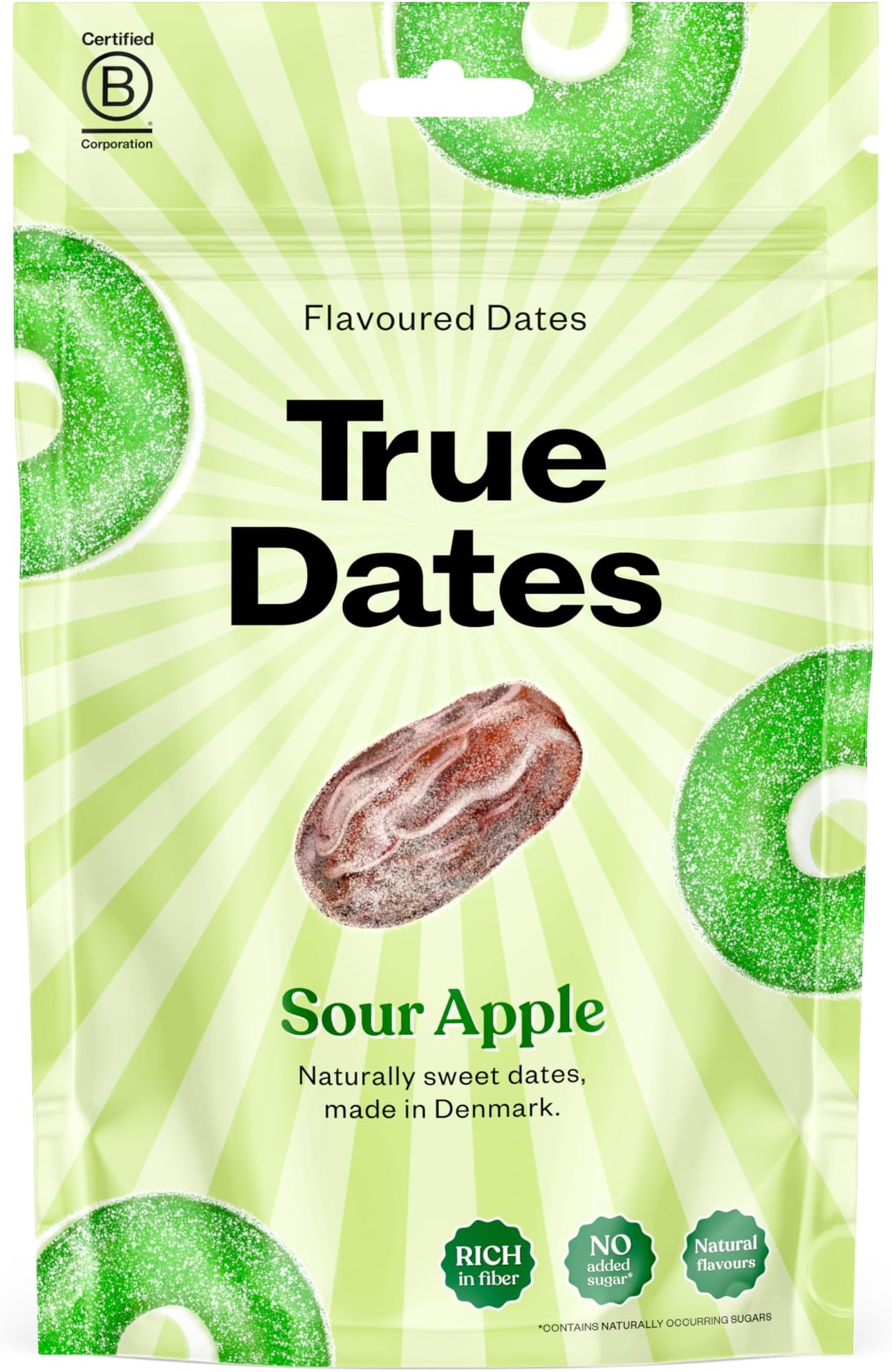 True Dates - Sour Apple | naturally flavored dates | Apple Flavor | 100 g