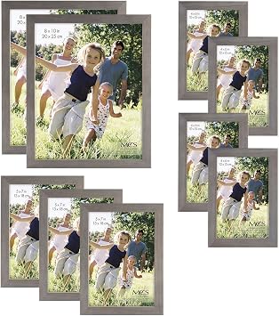 MCS Gallery Wood 9-Piece Frame Set, Grey 65617