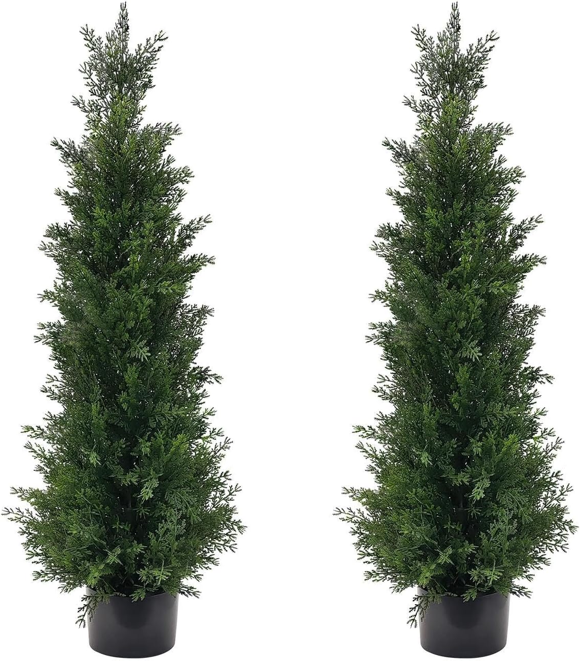 Outdoor Faux Plants Pine Shrubs | Fade-Proof Artificial Topiaries UV Resistant | Faux Pine Tree Faux Cedar Pines for Housewarming