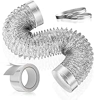 Vista 1 de Manguera de ventilación de secadora de 4 pulgadas 5 pies Extra gruesa Manguera de conducto de escape flexible de alta resistencia, conducto aislado