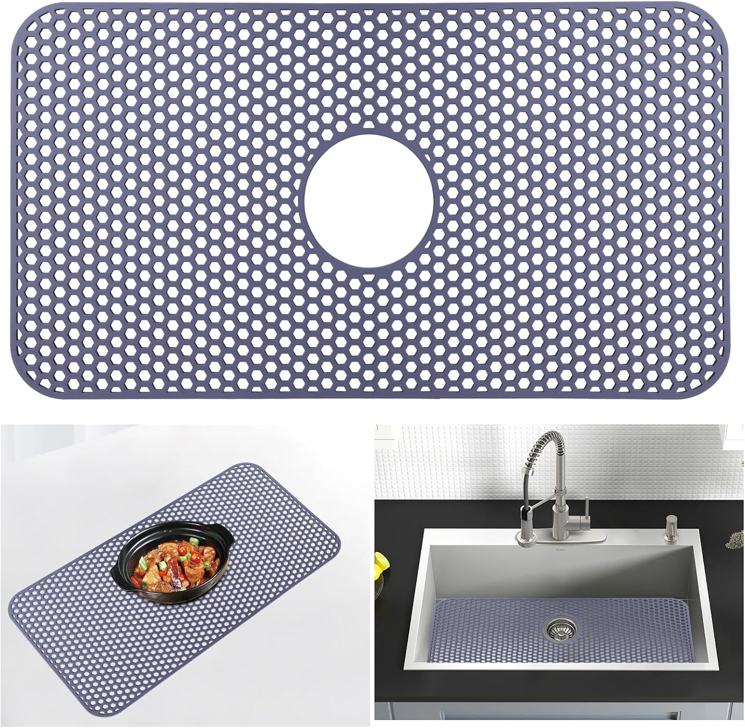 Sink Protectors for Kitchen Sink, 26''x14'' Kitchen Sink Mat for Bottom