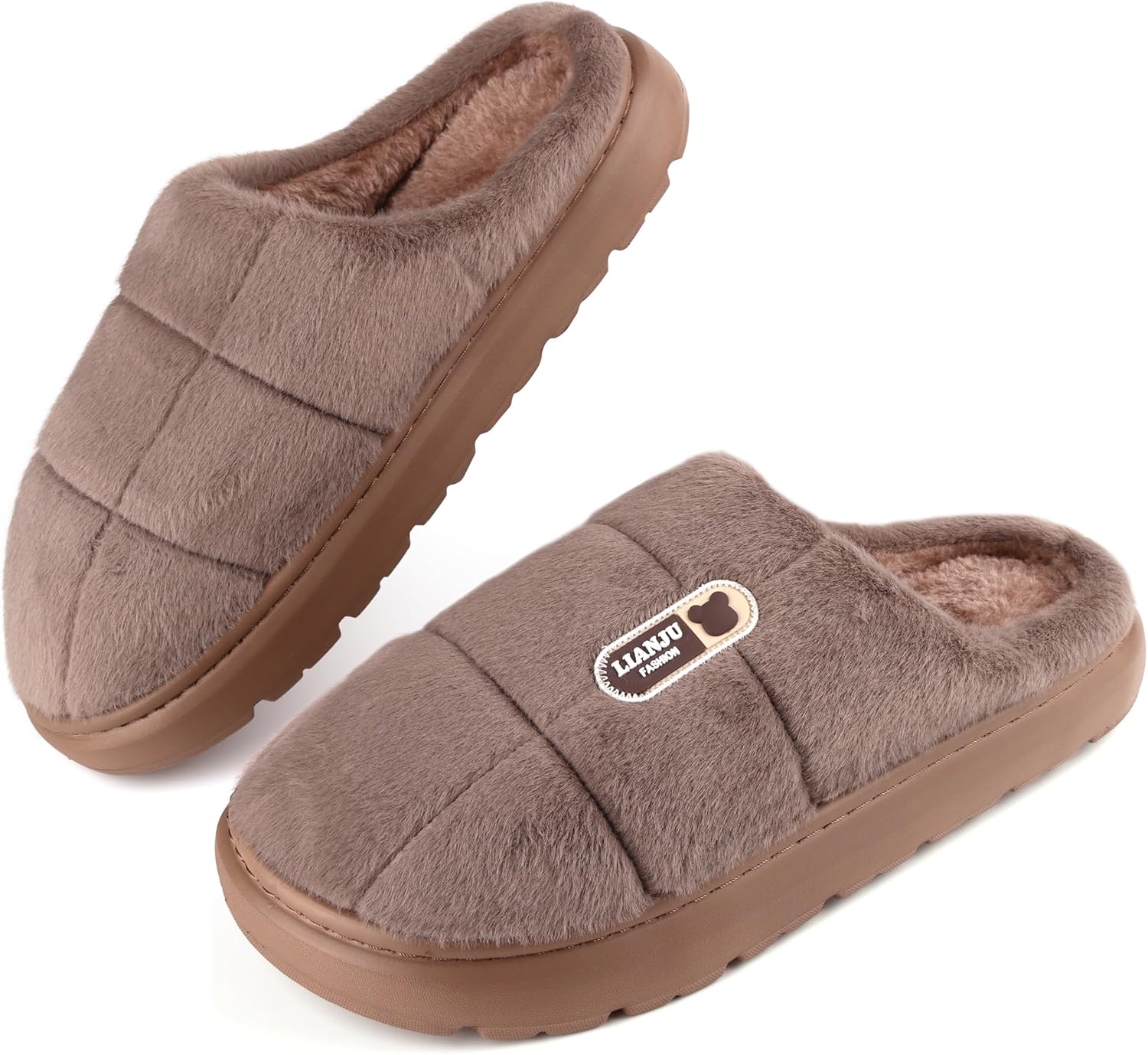 Plus Size House Slippers for Men Warm Plush Wide Width Fuzzy Slippers Soft Memory Foam Large Size Bedroom Slipper Indoor Outdoor Shoes Size 7-16 - Image 8