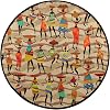 Pardick Half Round Doormat Christmas Snowflake Red Green Semi Circle Rug Non Slip Indoor Outdoor Entrance Half Moon Rug Washable Front Floor Mat for Kitchen Bathroom Patio Fireplace Holiday Decor,A-9