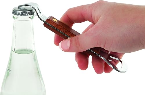 Miniatura 4 de Twine Country Home - Abridor de botellas de llave de iglesia con mango de madera, abrebotellas de cerveza manual de mano, abridor de latas -