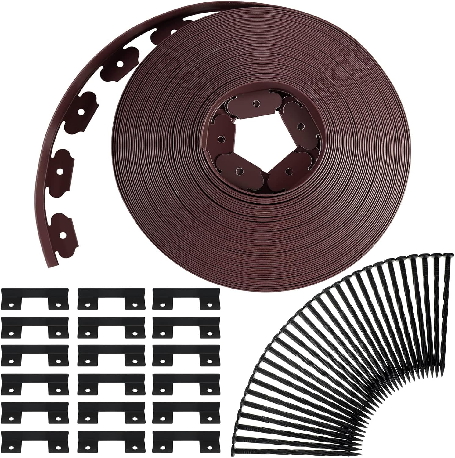 Landscape Edging Kit 148 ft No Dig Landscape Edging with 70 Spikes 20 Connectors