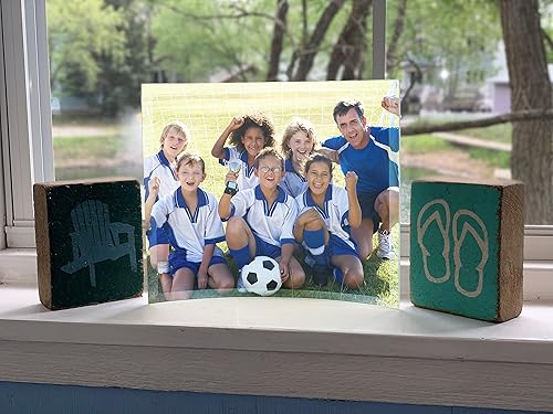 Miniatura 8 de Ice Prints Foto personalizada en vidrio plano con soportes acrílicos (12 x 10 pulgadas) Imagen de aspecto horizontal  Foto e imagen de familia, boda