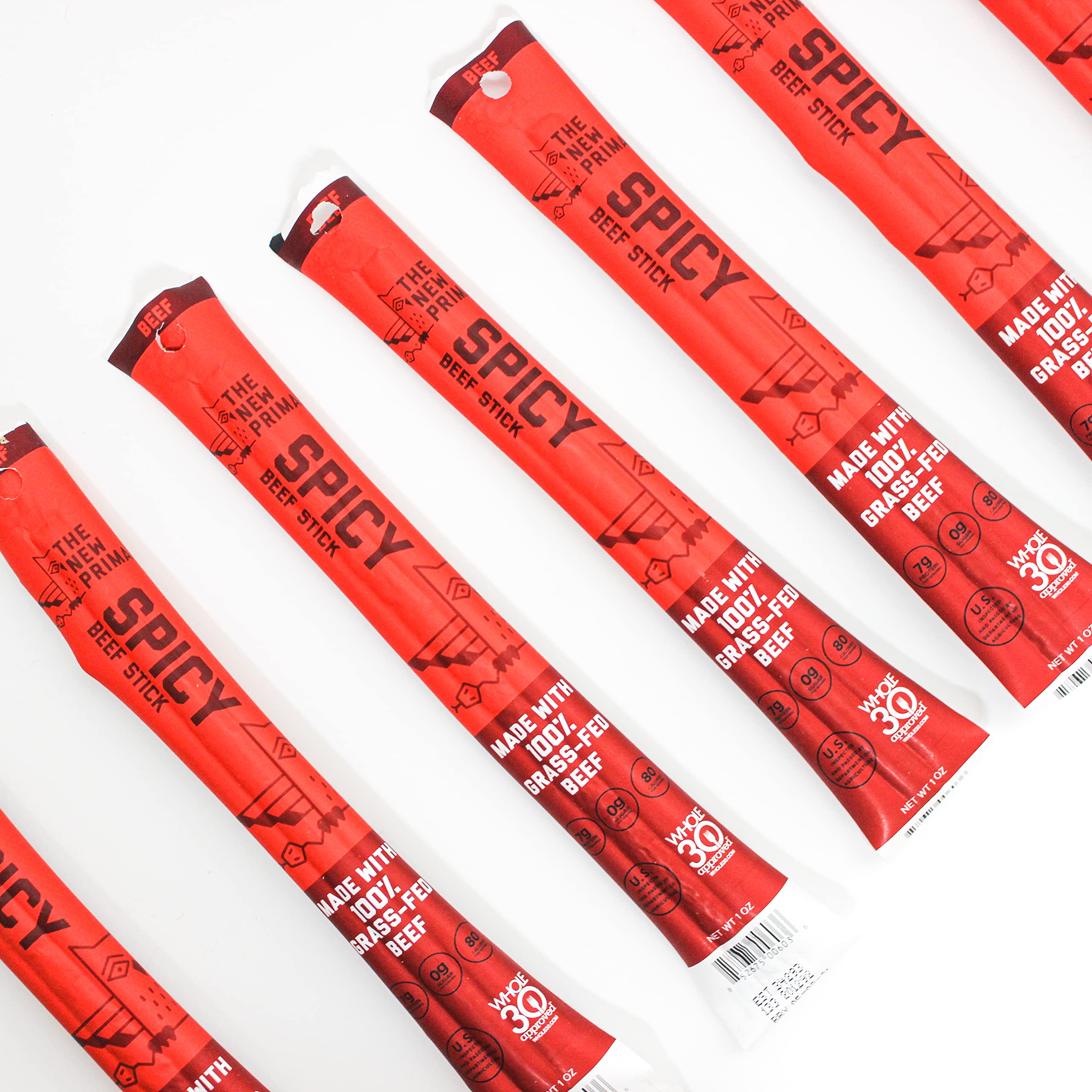 Buy The New Primal Spicy Beef Stick (20 Count) 1 oz Meat Stick 100 GrassFed Beef Snack