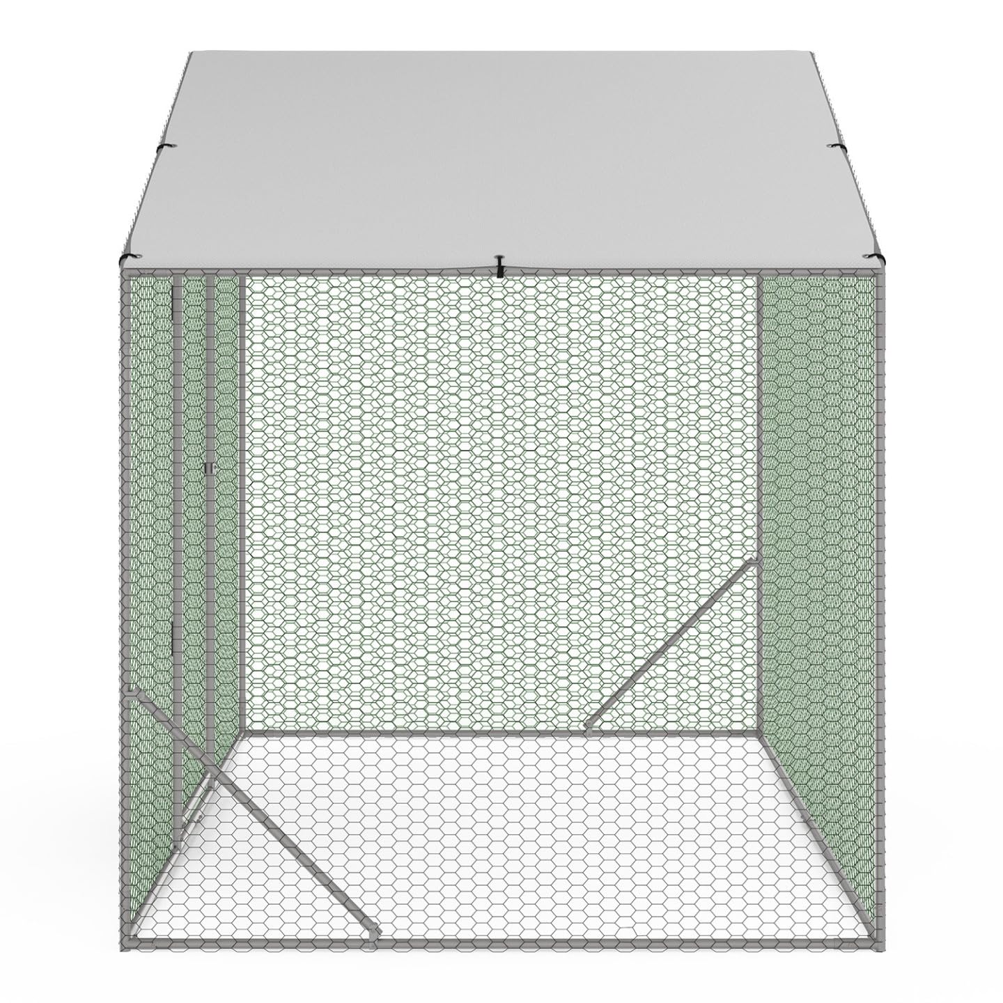 Corral para gallinas de 3 m² Acero galvanizado 2,20x1,4 m