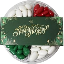 Spices Village Jordan Almonds Mixture [22 oz] - Christmas Candies Gift Tray - Festive Candy Coated California Almonds - Ideal for Christmas, Noel, and Seasonal Celebrations - Certified Kosher, Non-GMO