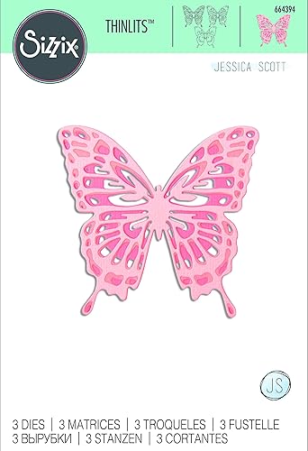 Miniatura 3 de Sizzix Thinlits Juego de 3 troqueles intrincados de Jessica Scott, multicolor