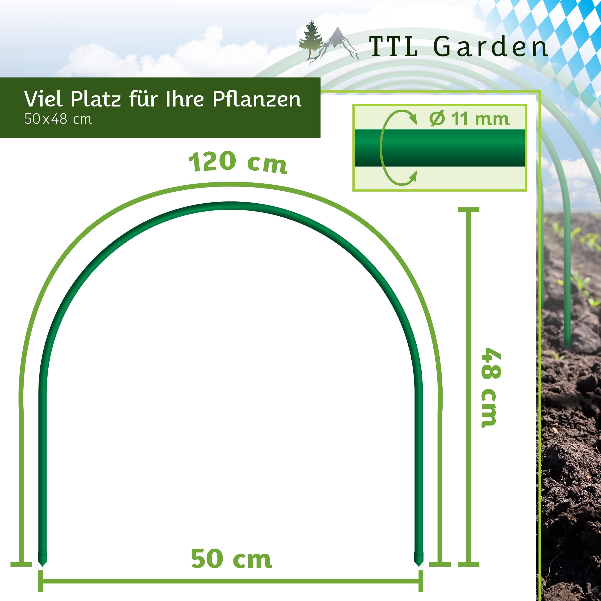 TTL Garden Vario 80 12xTunnelboog Systeem - Set van 12