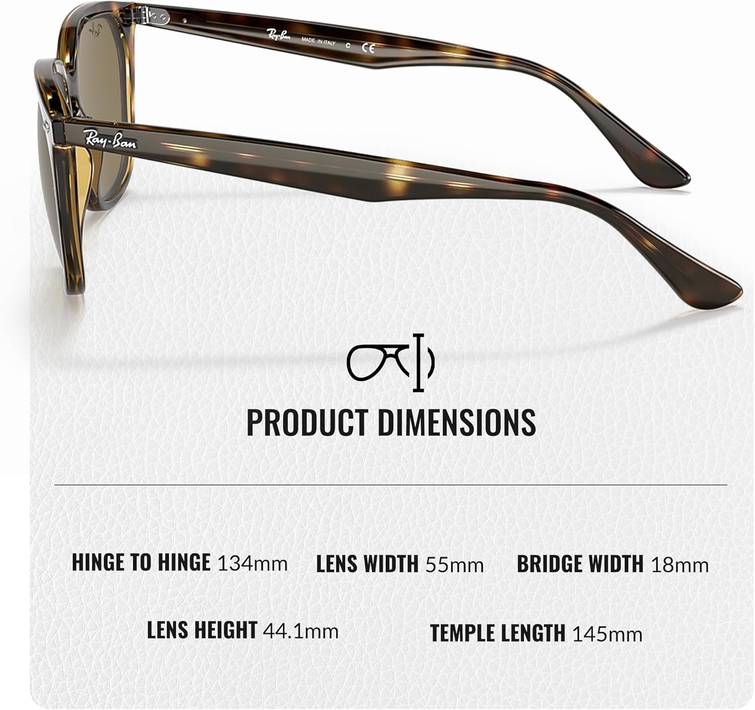 Ray-Ban RB4362 Square Shaped Sunglasses for Men & Women with Official RAYBAN Eyewear Kit