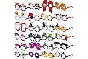Fainne 24 Pairs Halloween Glasses for Kids: Funny Halloween Accessories for Kids Party Favors Eyewear