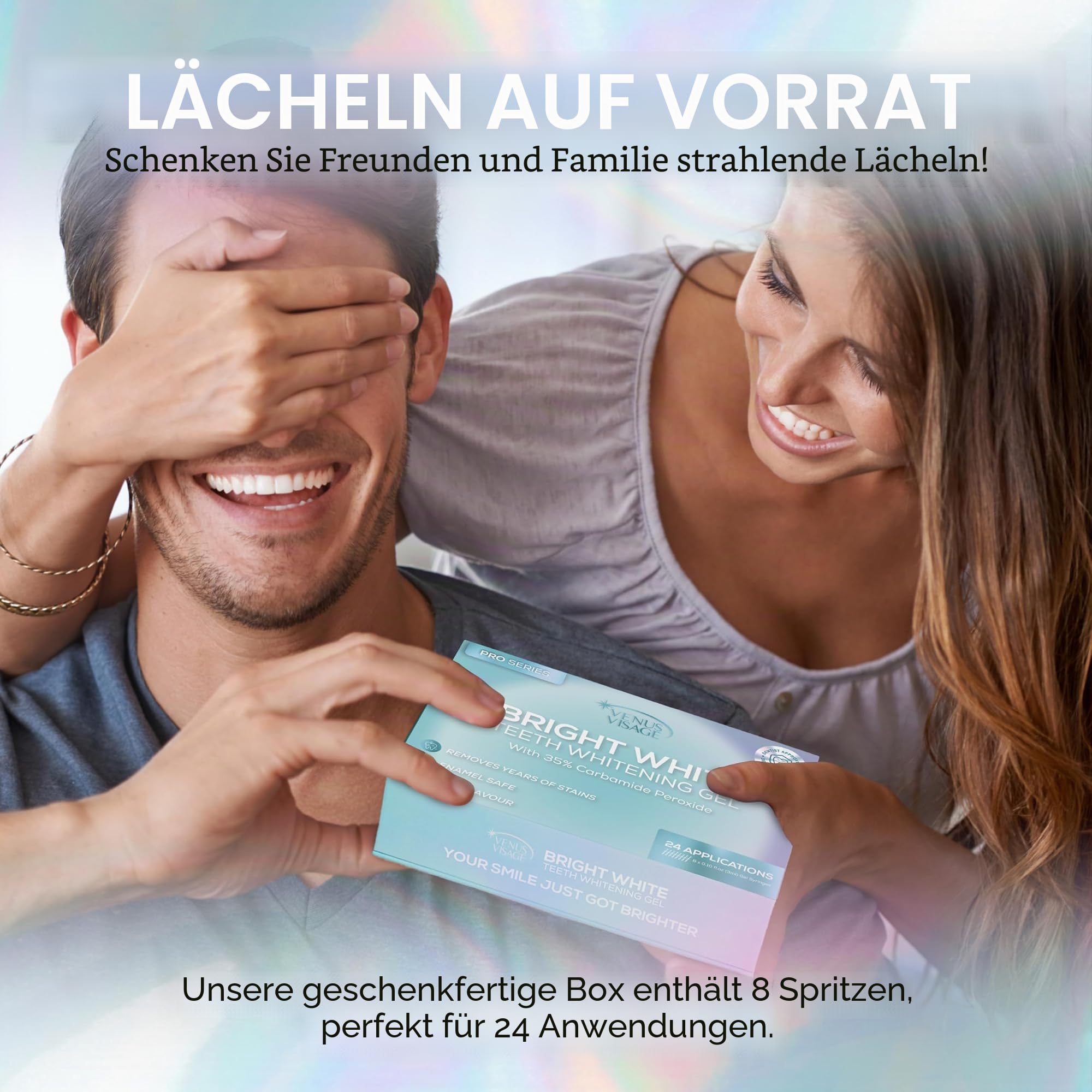 Venus Visage Zahnaufhellung Gel Spritzen (8 Pack) - Zahnaufhellung Kit Nachfüllung für Tabletts - Keine Empfindlichkeit - Sichtbare Ergebnisse (je 3 ml/3,0 ml)