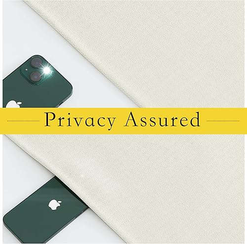 Miniatura 4 de NICETOWN Cortinas de lino sintético para puerta francesa, cortinas de puerta para ventana de puerta, persiana opaca para puerta de cristal,