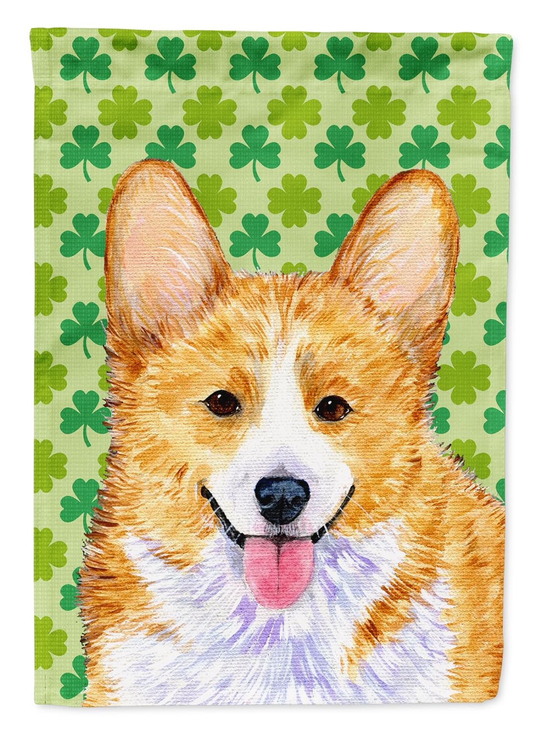 Drapeau Corgi Saint-Patrick SS4417GF anti-décoloration pour décoration de jardin