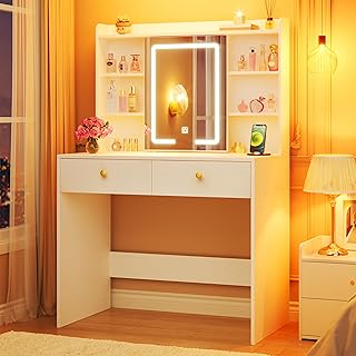 Vanity Desk with Mirror and Lights, 31