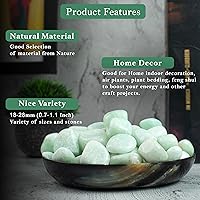 Vista 5 de Crocon 1LB Yaxaita Piedras y Cristales Pulidos a Granel 2000+ Quilates Kit de Cristales Naturales para Sanación de Reiki, Piedras Pulidas