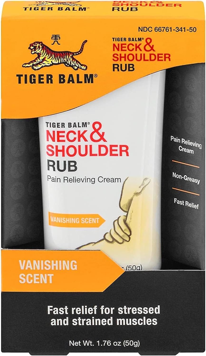 Tiger Balm Neck & Shoulder Rub Vanishing Scent 1.76 oz (Pack of 12)