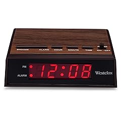 Westclox Retro Wood Style Small Night Table Alarm Clock with Red LED Display, 9 Minute Snooze Westclox Retro Wood Style Small Night Table Alarm Clock with Red LED Display, 9 Minute Snooze item