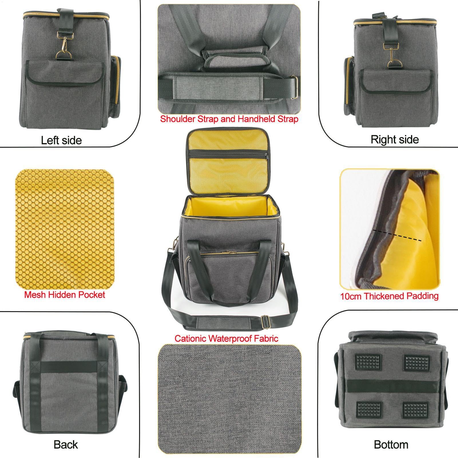 Schallplatten Aufbewahrungsbox Große Kapazität multifunktional tragbar | Reise-Organizer Tasche CDs für Zuhause LP Album Musik Lagerung Schutz Portable Tasche Organisation Wohnzimmer