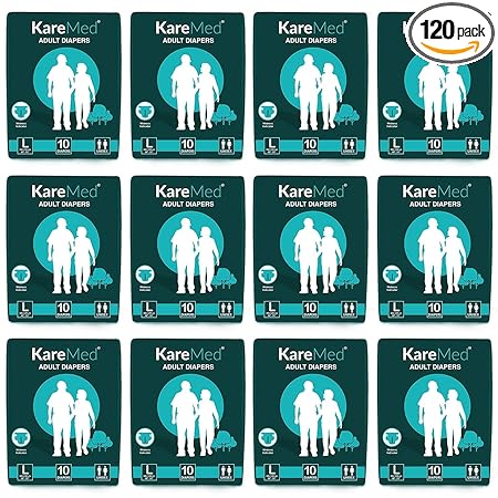 Kare Med Adult Diapers - LARGE 10's pack Size 96cm - 147cm (38