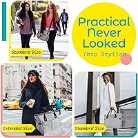 Vista 2 de Kipbelif - Bolsas de almuerzo aisladas bonitas y elegantes para mujeres – Lonchera grande y funcional para adultos, bolsa estilo bolso para trabajar