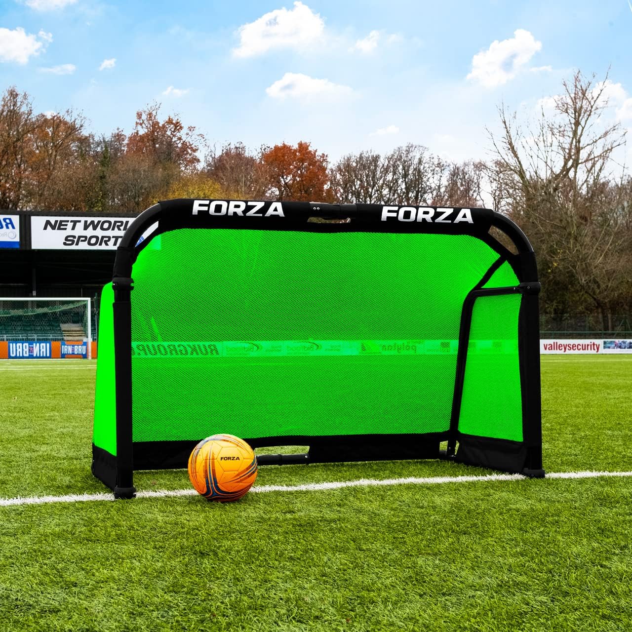 FORZA POD Goal - PRO ALU50 Folding Football Goal | Fold-Away & Freestanding Target Goals - Multiple Sizes & Colours
