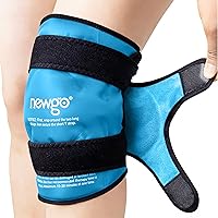 Vista 9 de NEWGO - Juego de compresas de hielo para lesiones de rodilla reutilizable, envoltura de hielo para rodilla que cubre toda la rodilla