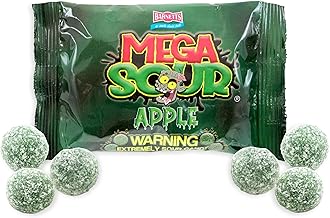 Barnetts Mega Sour Bombs - Green Apple - Extremely SOUR Candy - 3.2 oz. Bag By Lyza's Sweets & Treats