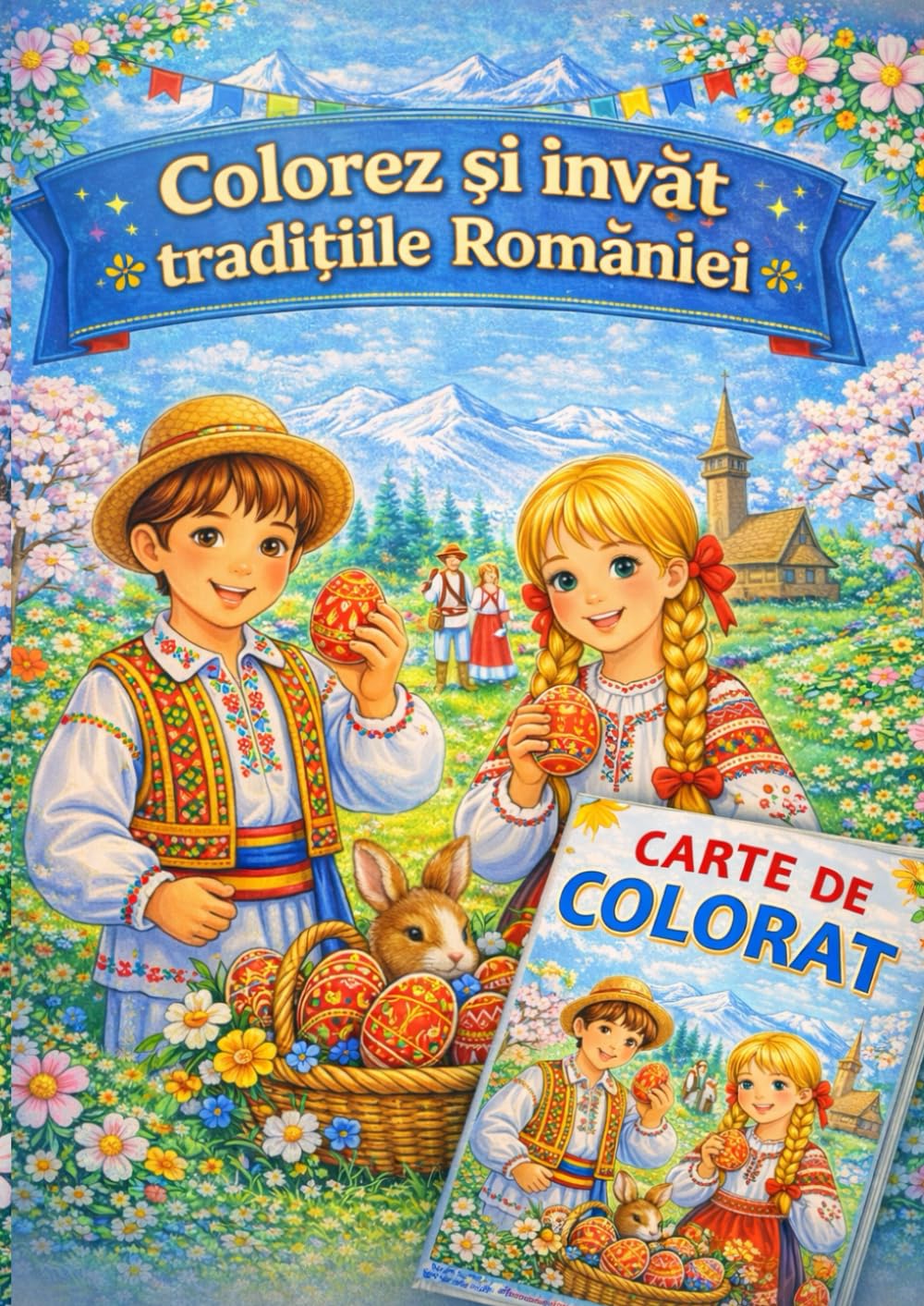 Pâques et traditions roumaines: Livre de coloriage