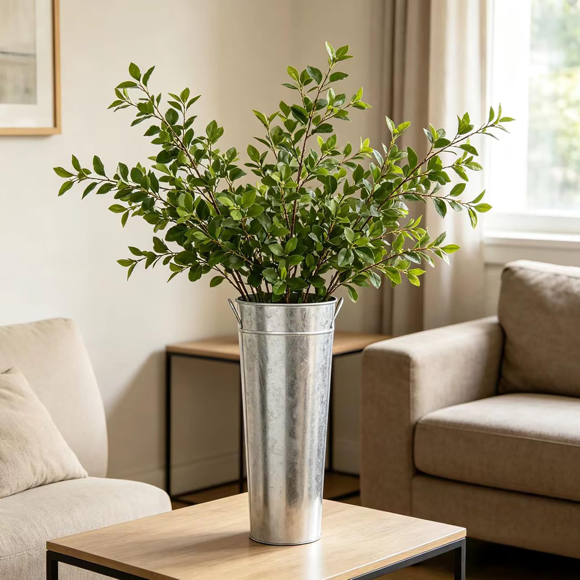 Hosley Set mit 3 verzinkten Vasen, 38,1 cm hoch, ideal für getrocknete Blumenarrangements für Hochzeitsgeschenke, Spa und Aromatherapie
